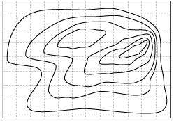 Topographic map - Overhead view of Contour Lines