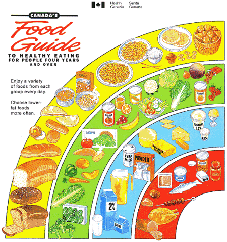 Canada's Food Guide to Healthy Eating  Rainbow